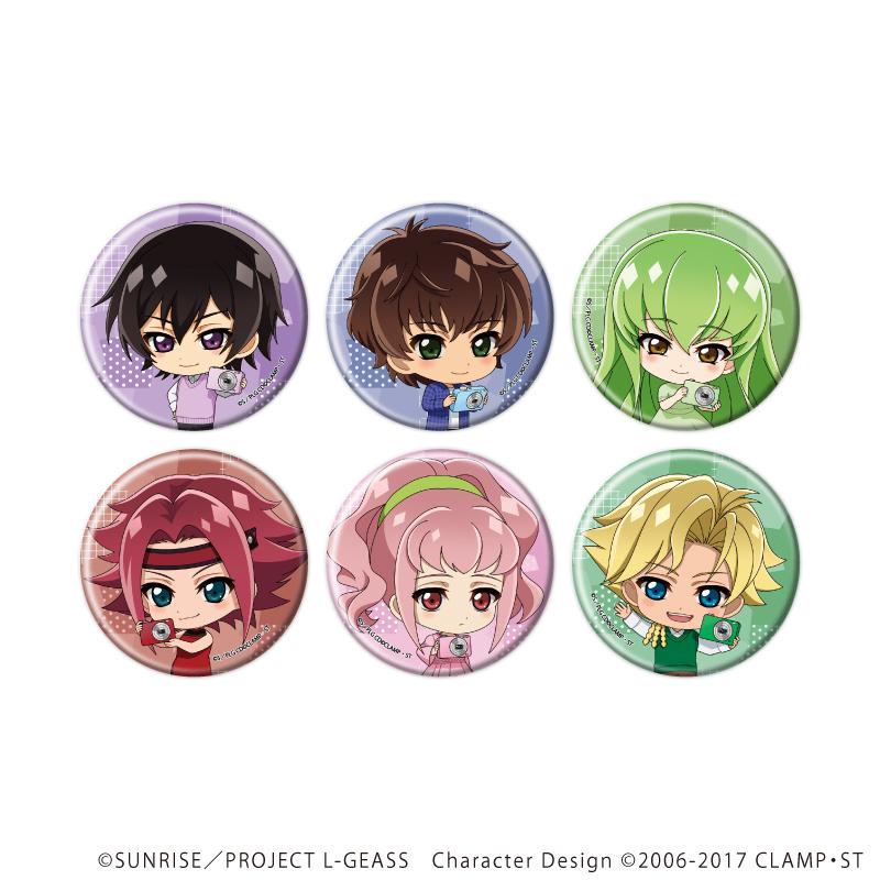 コードギアス 反逆のルルーシュ_57ミリ_缶バッジ04/コンプリートセット(全6種)(ミニキャライラスト)【コンプリートセット/6個入り】