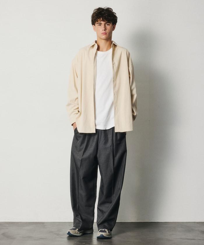 Relax Fit リラックスフィット 闊腿燈芯絨 紐扣襯衫
