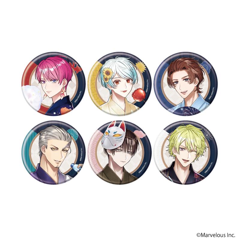 《千槍士》:Rhodoknight 缶バッジ59/夏祭りver. 全6種 描き下ろしイラスト コンプリートセット