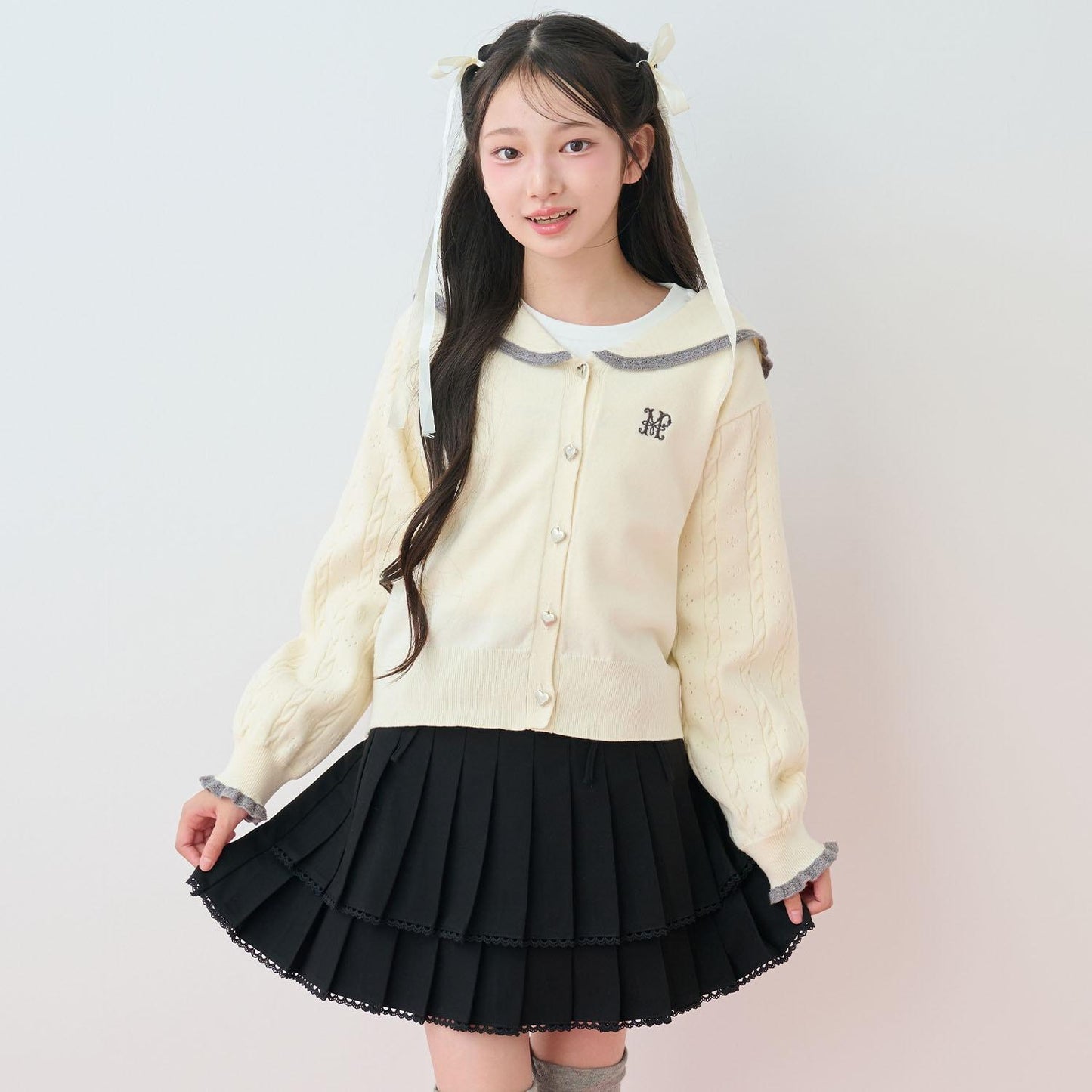 セーラーカーディガン×Tシャツセット