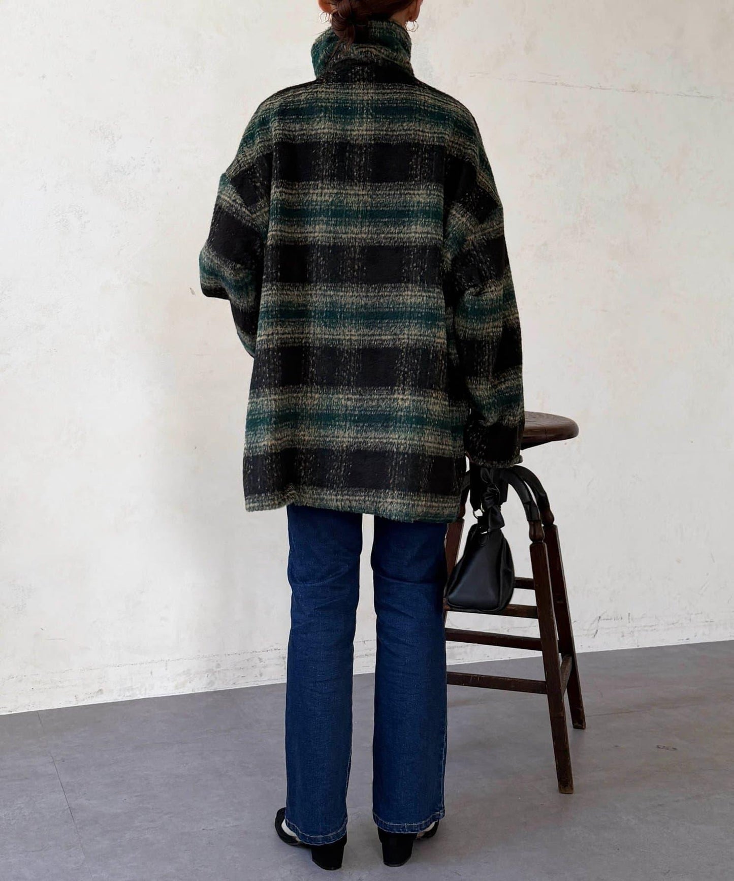寬鬆廓形立領外套