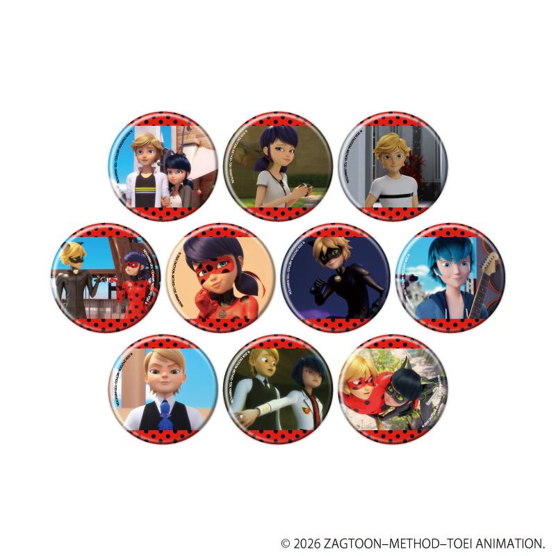 Miraculous Ladybug & Cat Noir(奇蹟少女) 缶バッジ10/コンプリートセット(全10種)(場面寫イラスト)【コンプリートセット/10個入り】