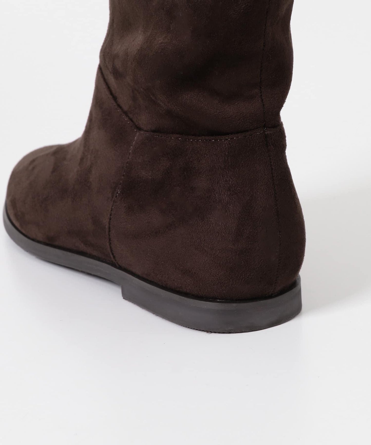 金屬裝飾平底長靴