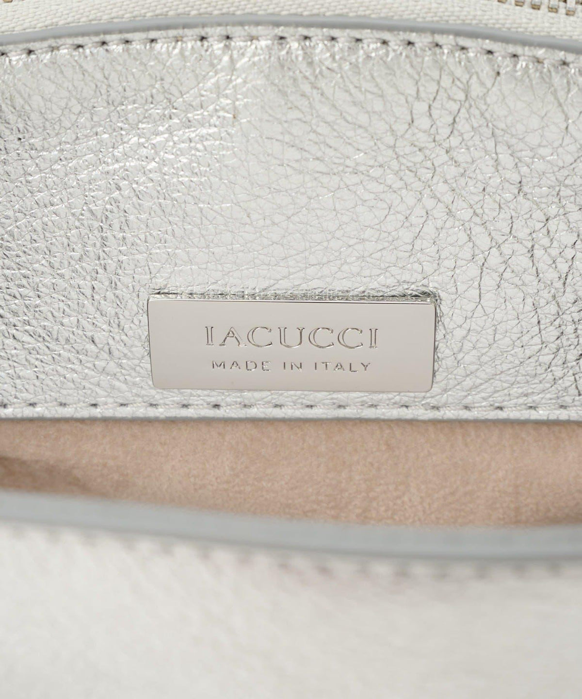 IACUCCI VELAR XS 2WAY 迷你托特包 銀色 牛皮革