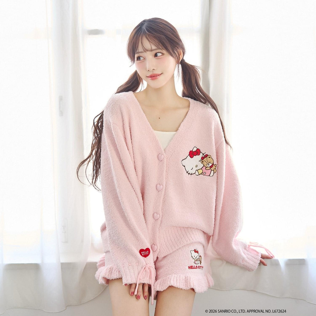 三麗鷗 Hello Kitty 聯名 睡夢小熊系列 柔軟針織開衫 女士