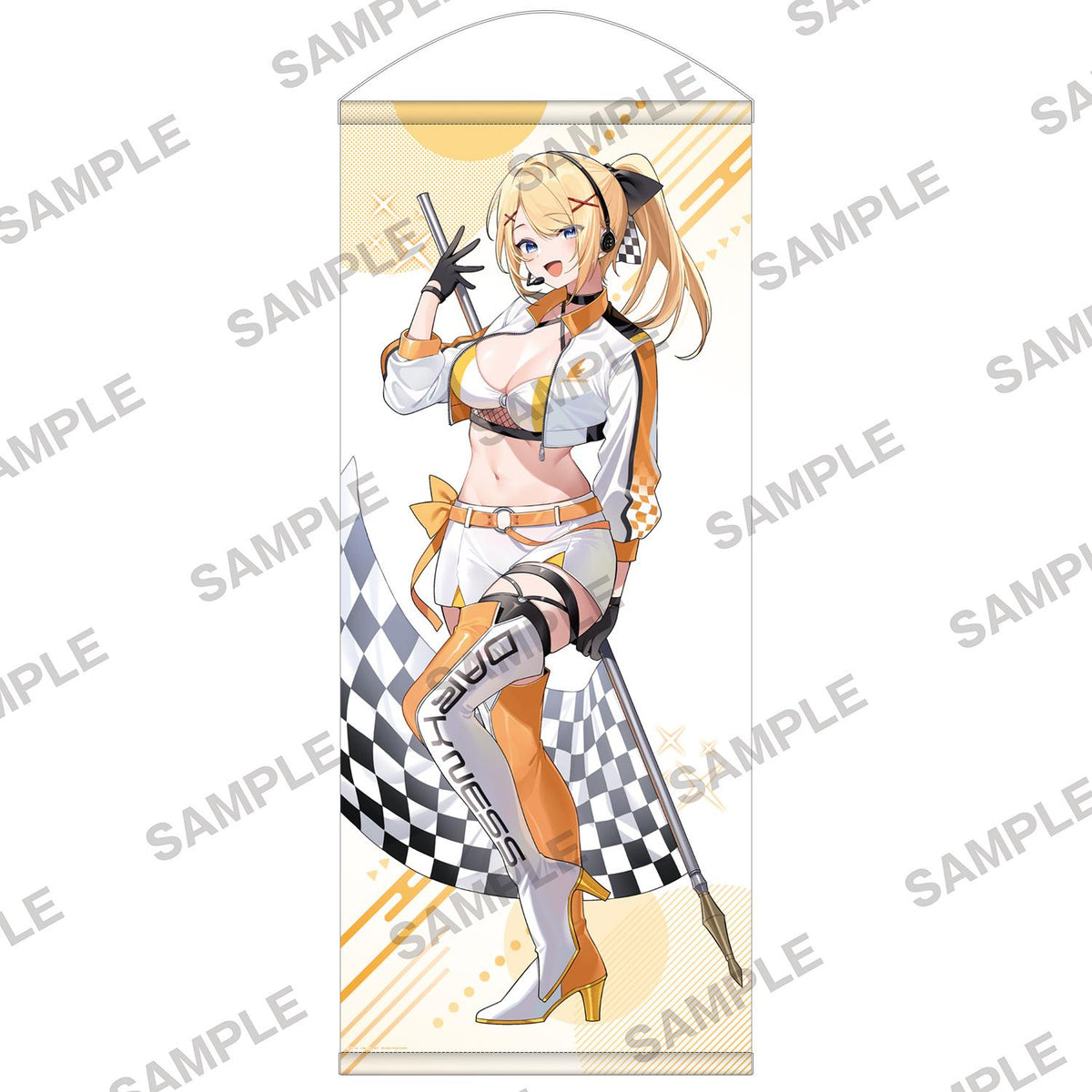 為美好的世界獻上祝福! 達克妮斯 賽車女郎Ver. 大掛畫 1700x600mm 聚酯纖維