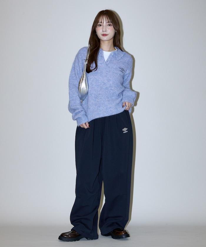 UMBRO × PUBLUX 聯名款 別注款 圓筒面料打褶寬鬆運動長褲