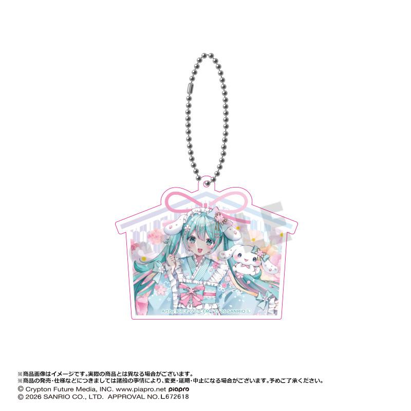 初音未來系列 × 史努比 夢櫻ver. 亞克力鑰匙扣 A