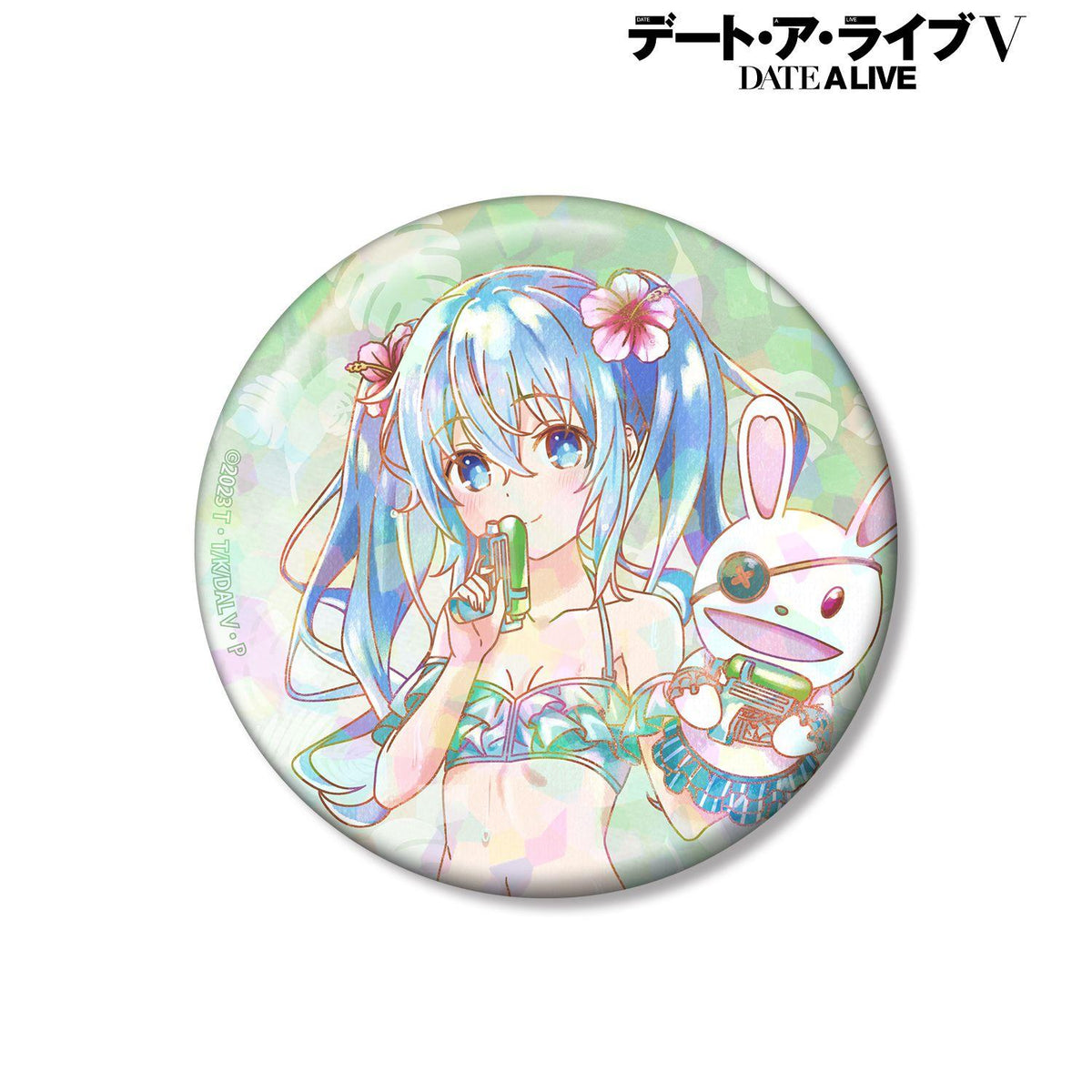 《約會大作戰》V 描き下ろし 四糸乃 約會·巴卡諾ver. Ani-Art aqua label 75mm 鐳射徽章