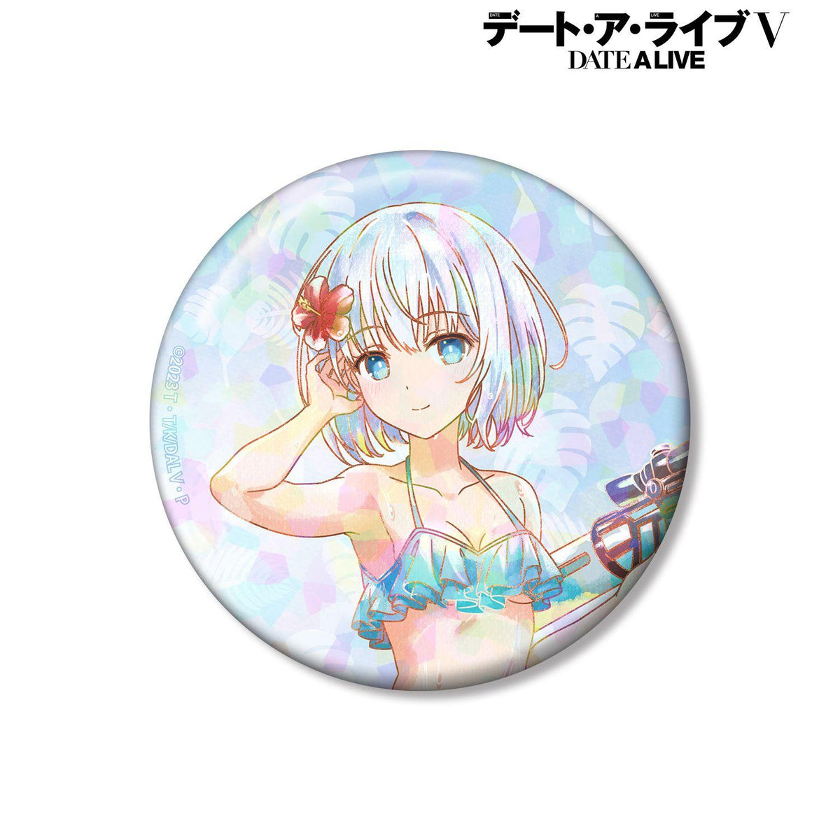 《約會大作戰》V 鳶一折紙 約會大作戰ver. Ani-Art aqua label 75mm 鐳射徽章