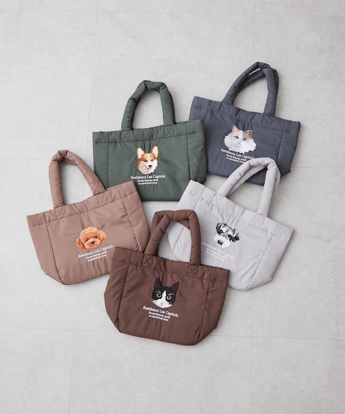 Remind me and forever 動物刺繡蓬蓬托特包