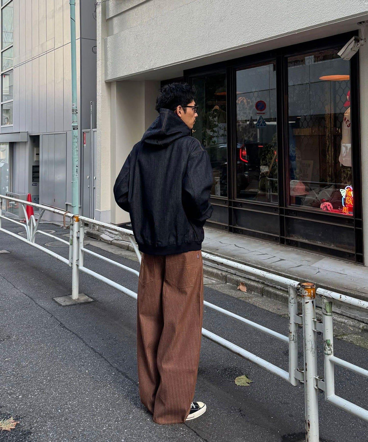 CIAN denim 連帽拉鍊夾克