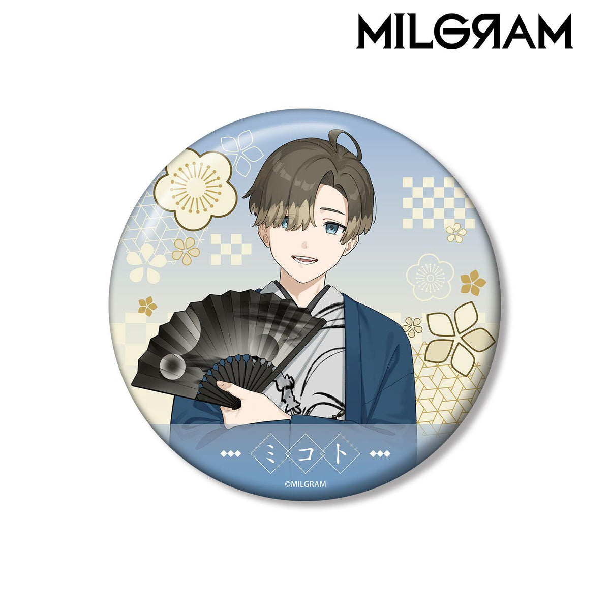 MILGRAM 聯動 繪製 望月 復古和風 ver. 100mm 徽章