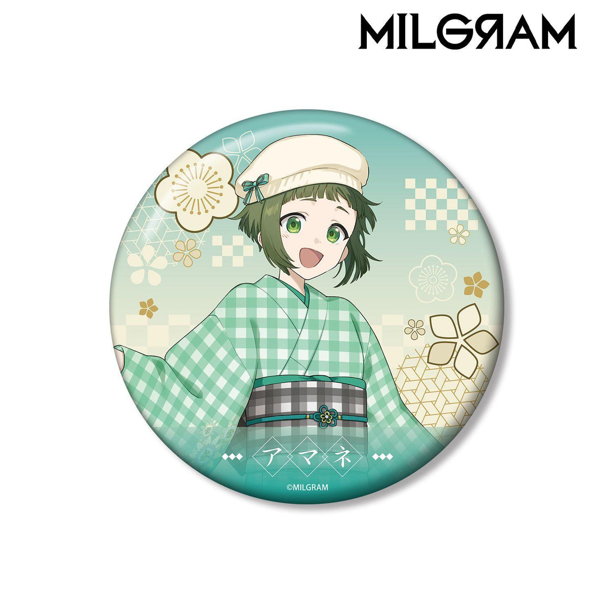 MILGRAM ミルグラム 亞夢內 繪製 懷舊和服 ver. 100mm 徽章