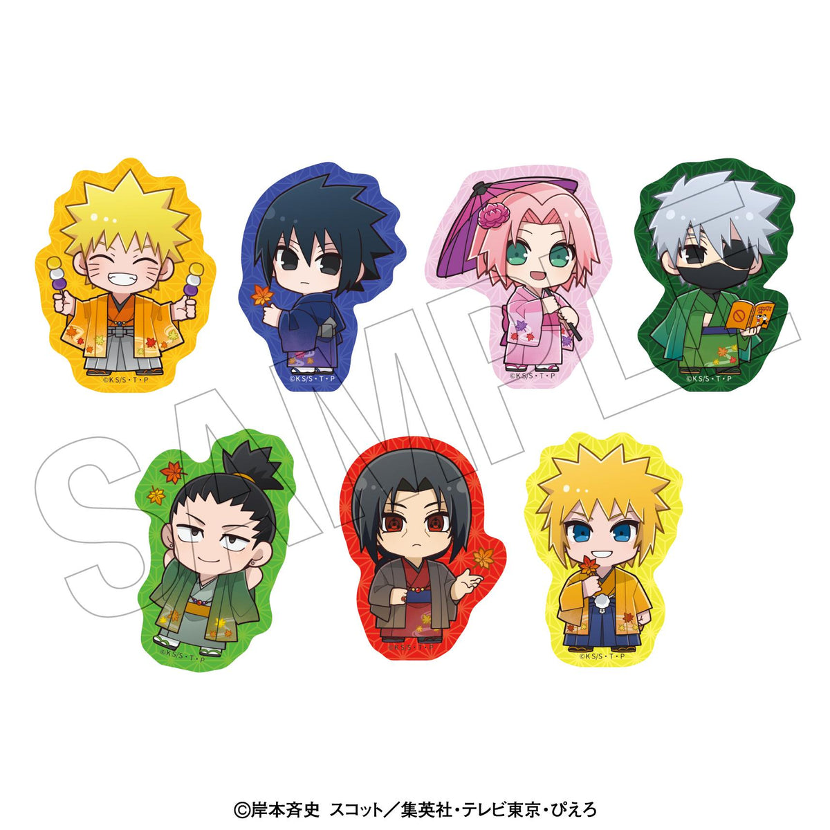 火影忍者 疾風傳 鳴人 紅葉狩 chibi角色 貼紙 7個裝 BOX
