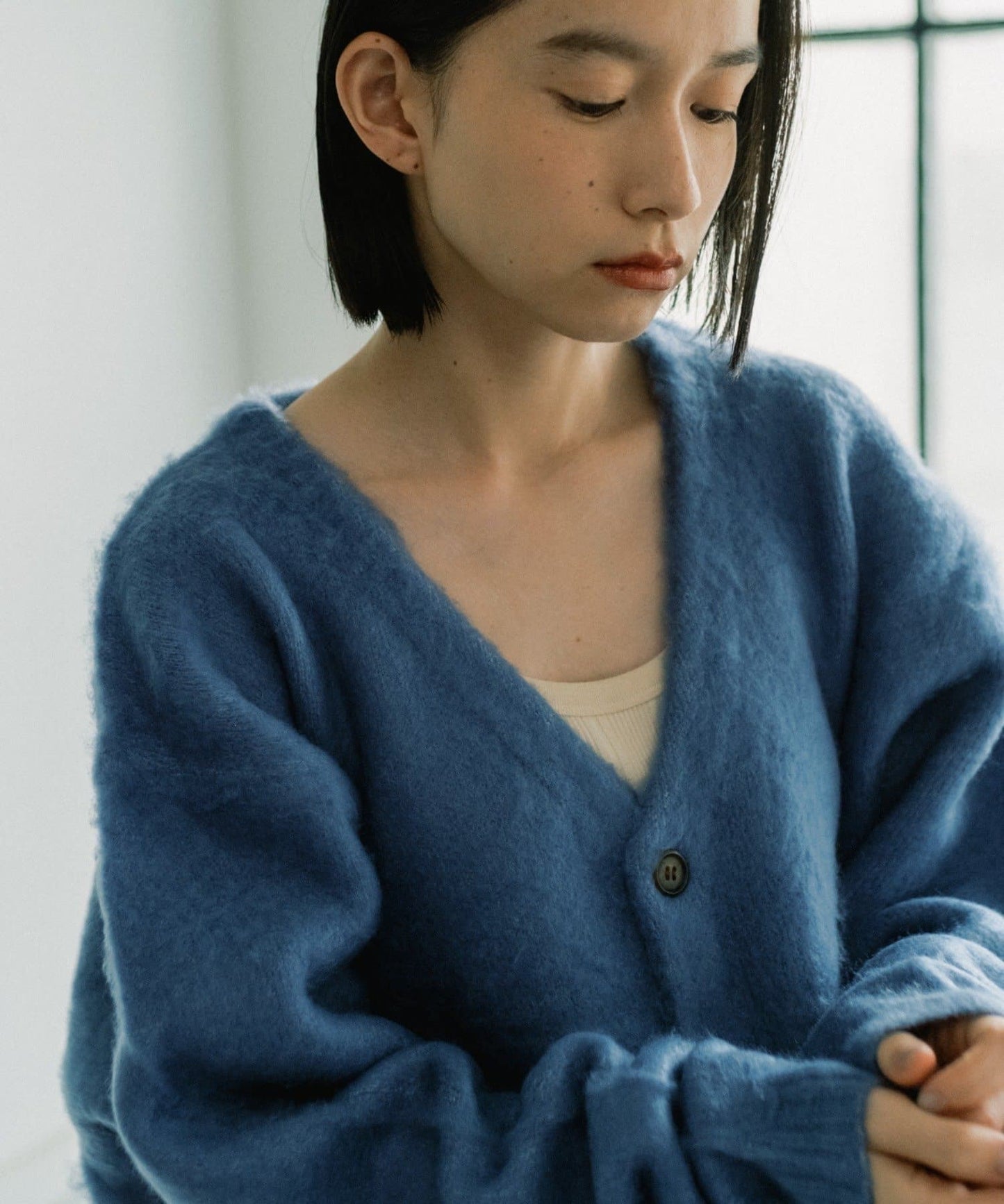 【WHIMSIC/】簡約絨毛針織開衫