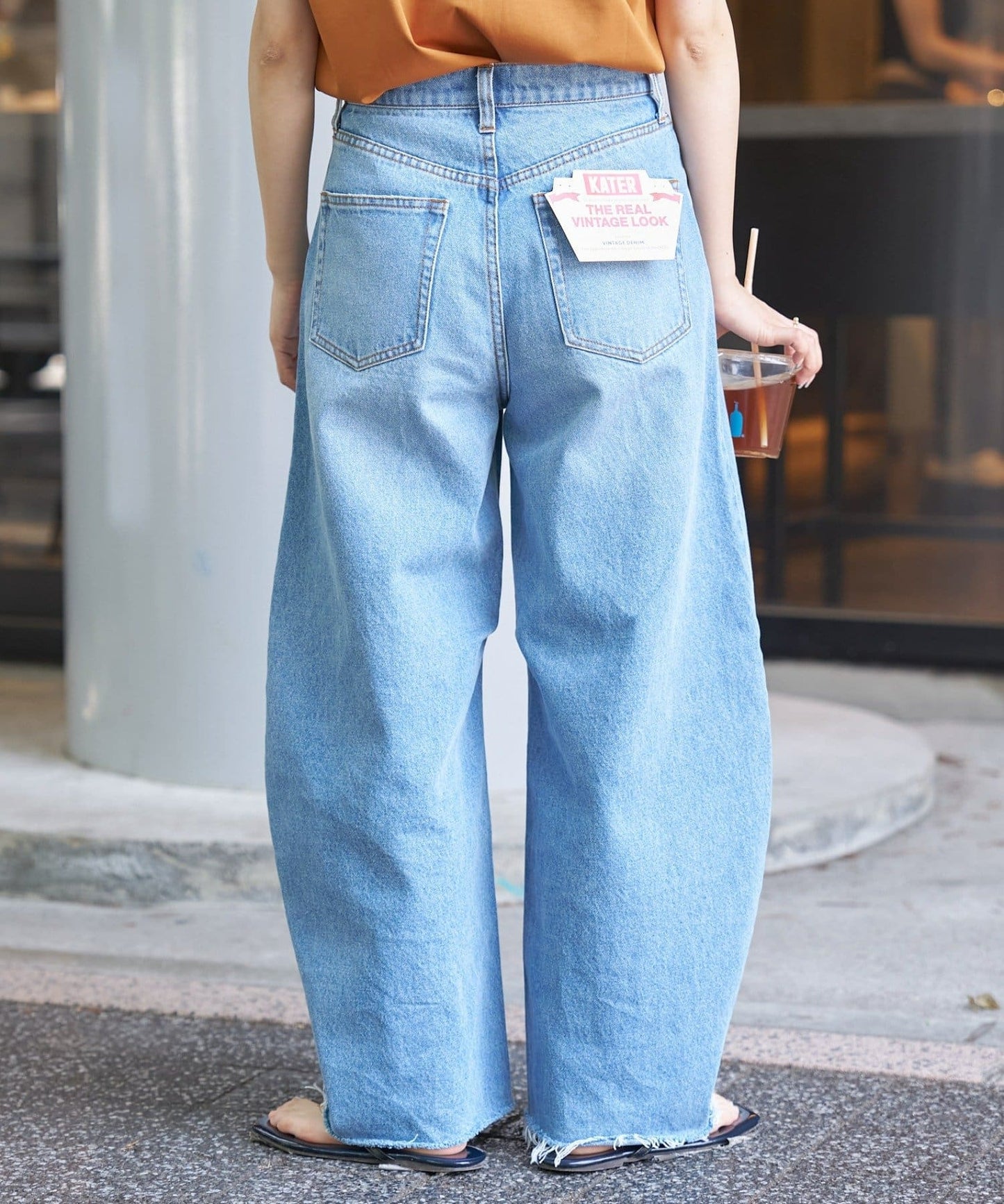 【決定!】【KATER】復古牛仔彎曲褲