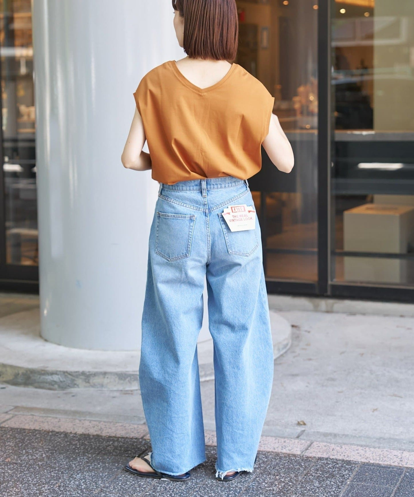 【決定!】【KATER】復古牛仔彎曲褲