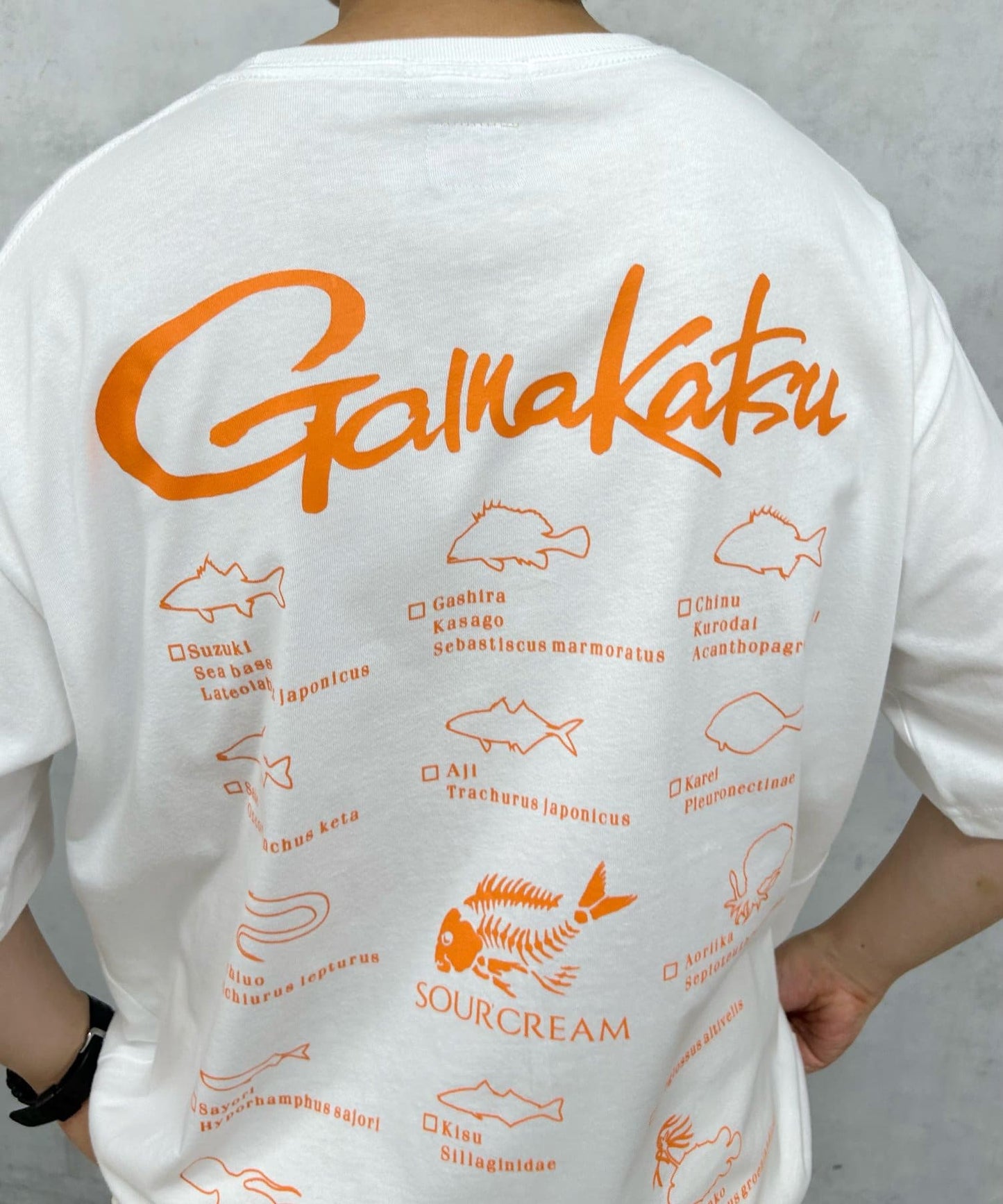 Gamakatsu×Sourcream 魚拓FISH Logo大號T恤
