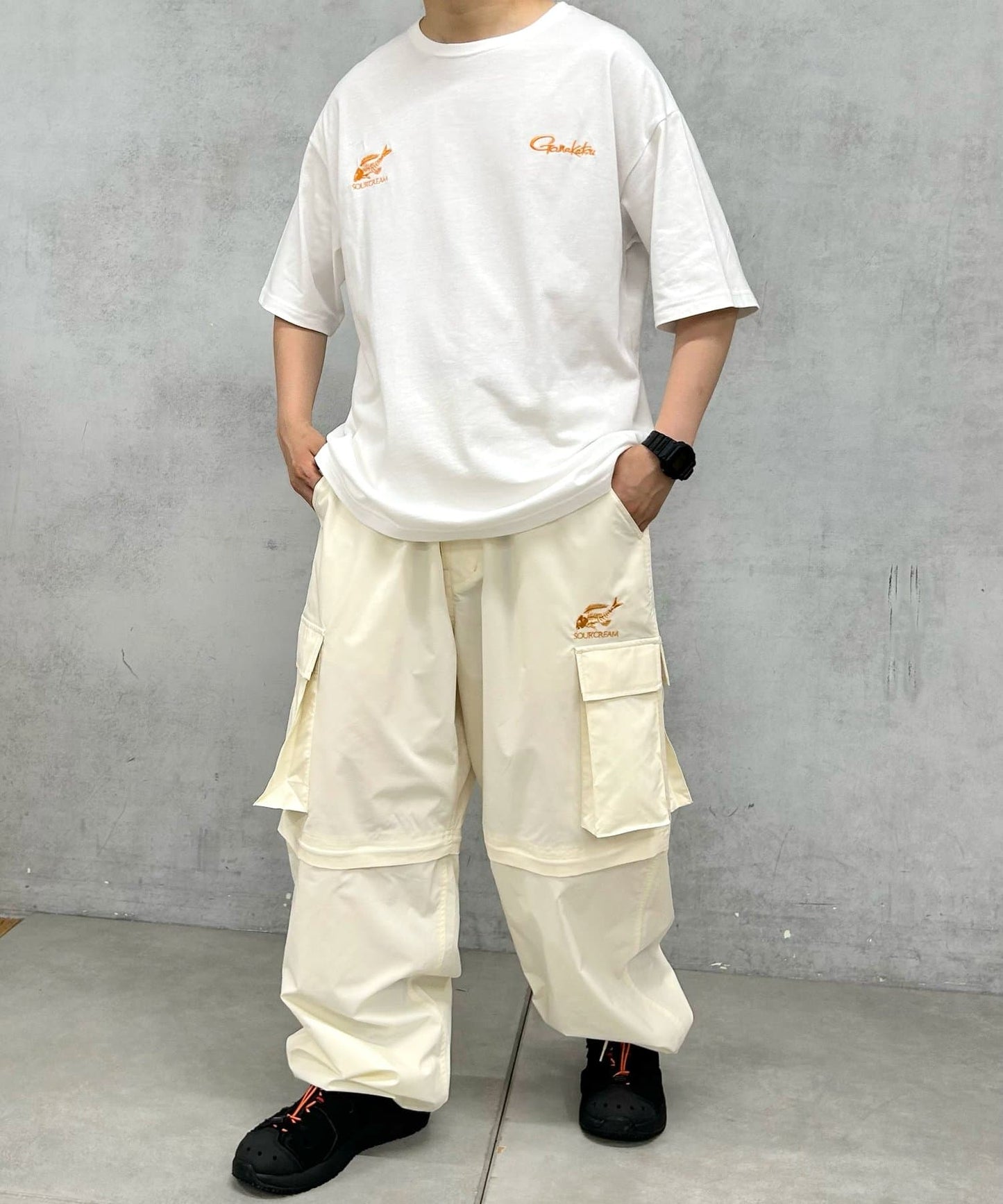 Gamakatsu×Sourcream 魚拓FISH Logo大號T恤
