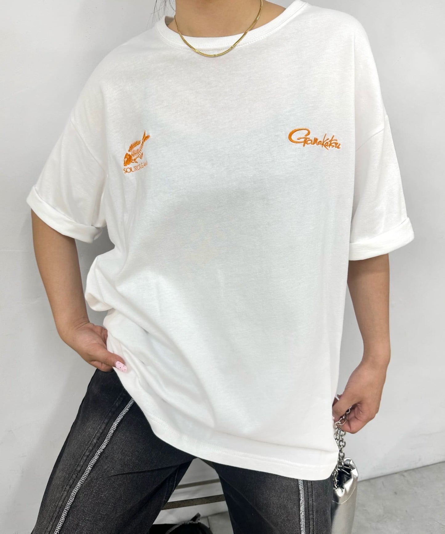 Gamakatsu×Sourcream 魚拓FISH Logo大號T恤