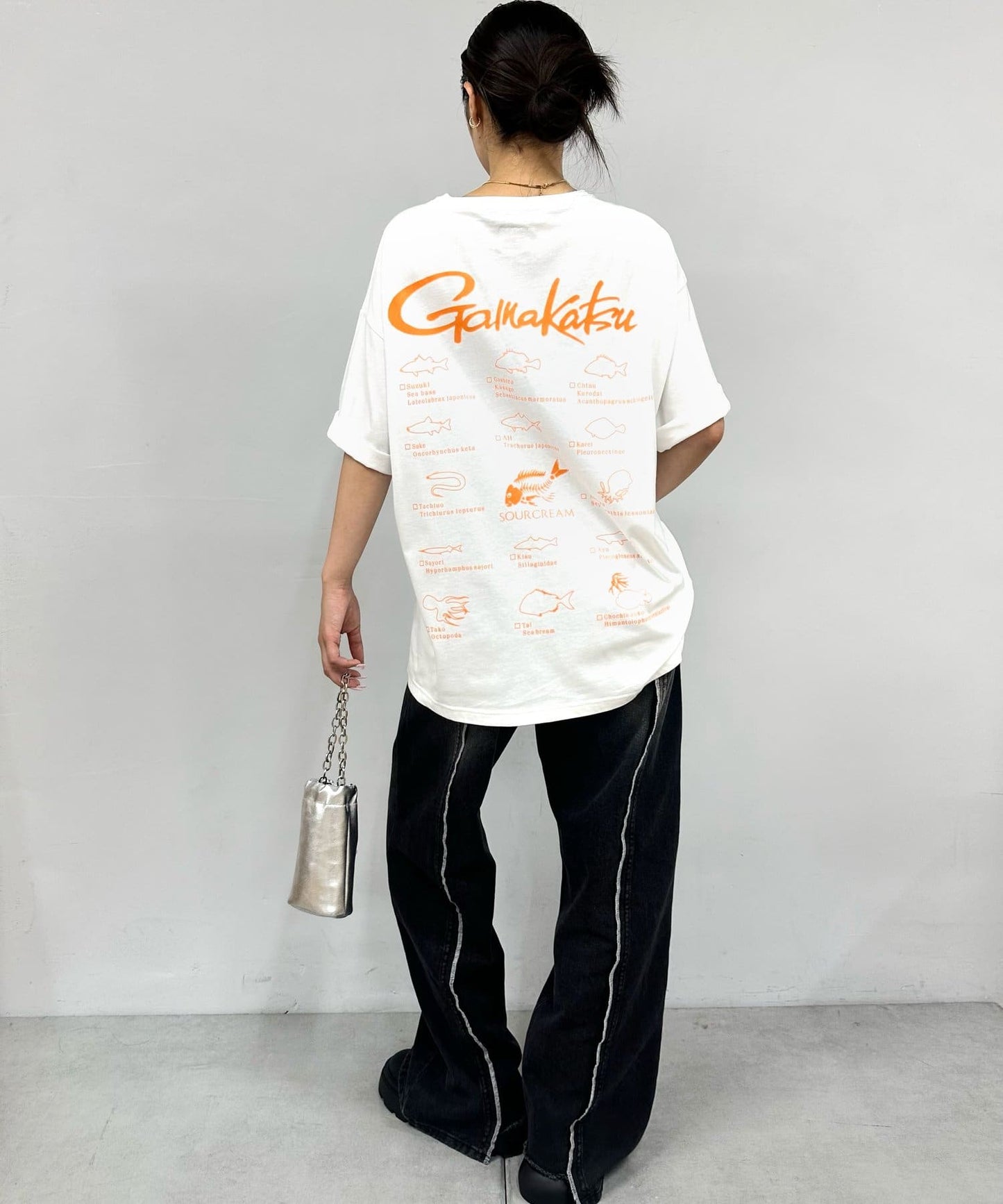 Gamakatsu×Sourcream 魚拓FISH Logo大號T恤