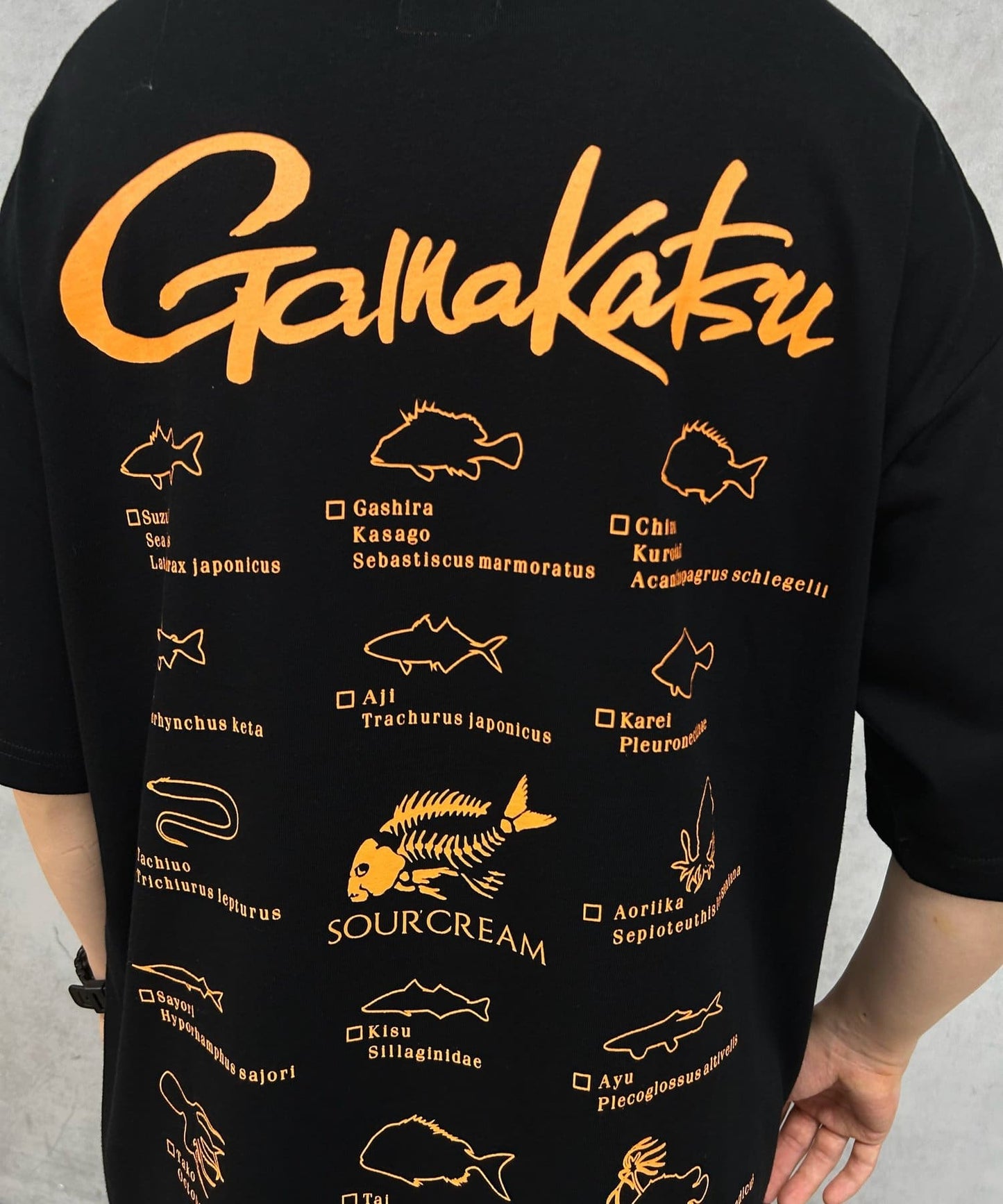 Gamakatsu×Sourcream 魚拓FISH Logo大號T恤