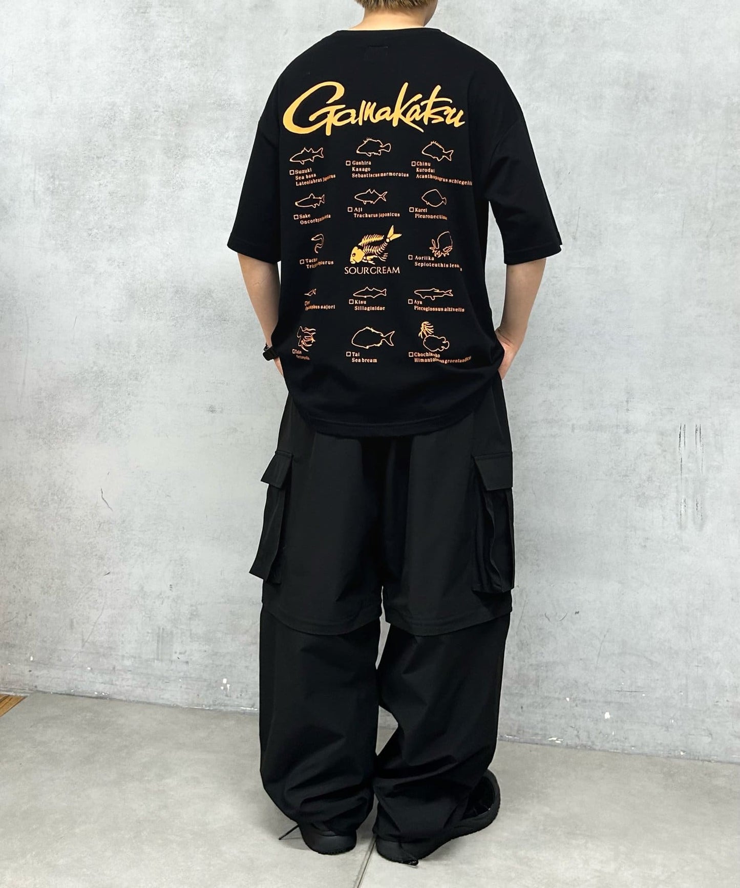Gamakatsu×Sourcream 魚拓FISH Logo大號T恤