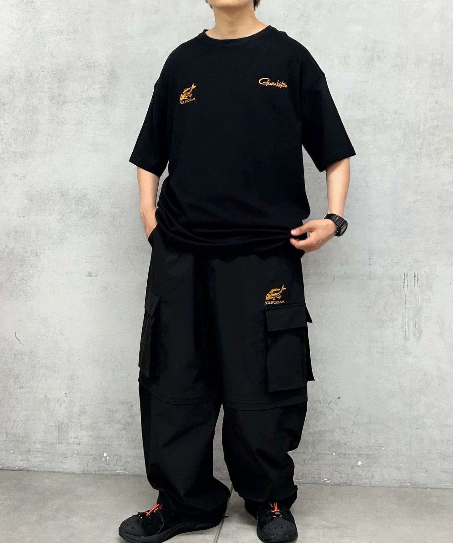 Gamakatsu×Sourcream 魚拓FISH Logo大號T恤
