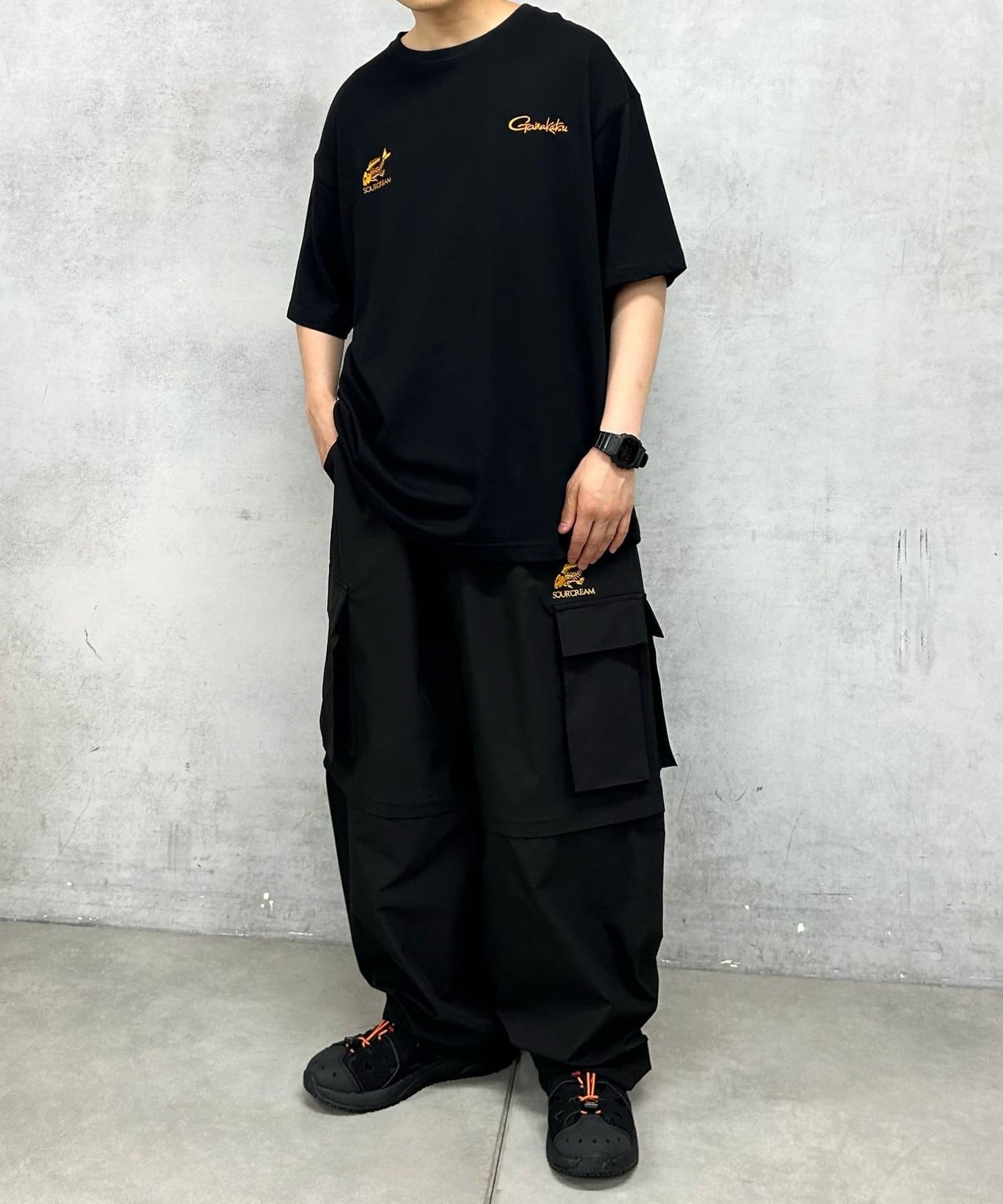 Gamakatsu×Sourcream 魚拓FISH Logo大號T恤