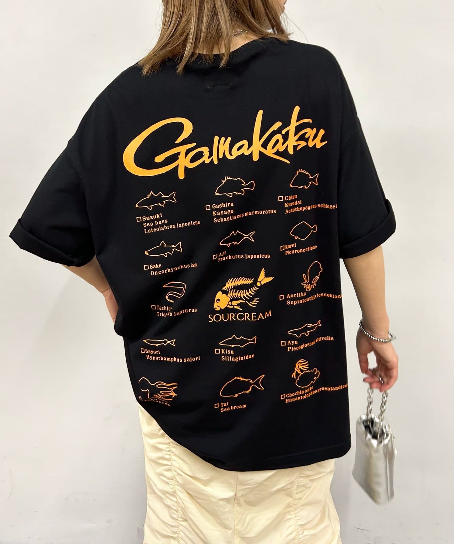 Gamakatsu×Sourcream 魚拓FISH Logo大號T恤