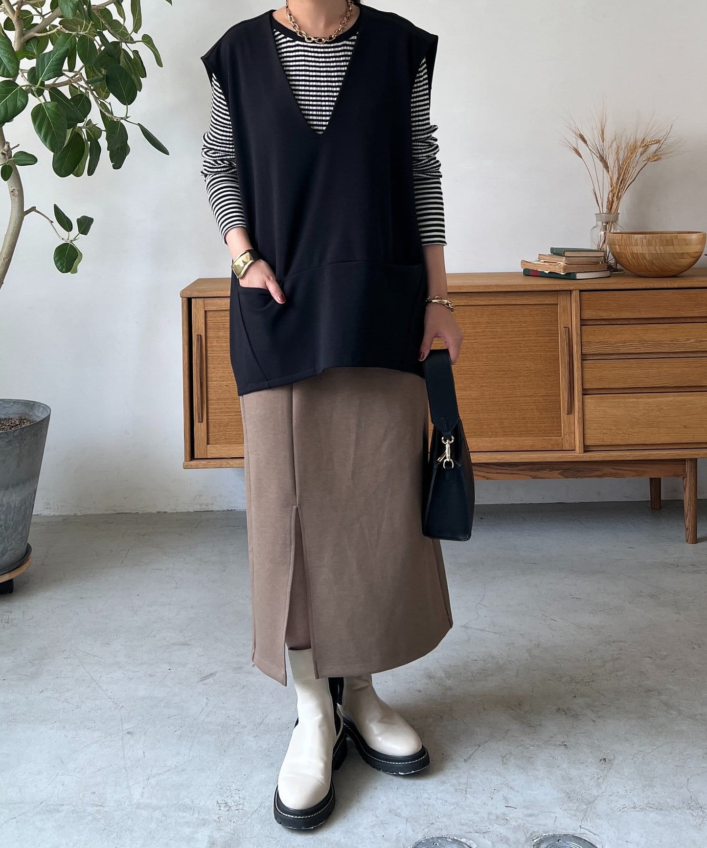 【美型高顏值單品】開叉紙板窄裙
