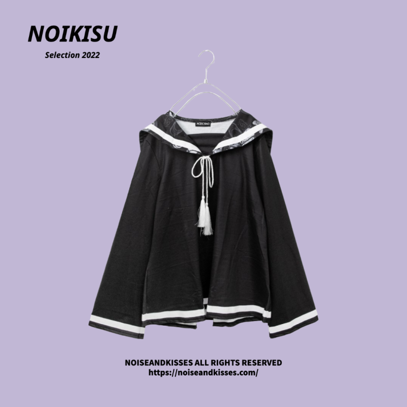 ACDC RAG 貓咪 長袖 水手領 上衣 灰色［特賣］ (RG4349GY)