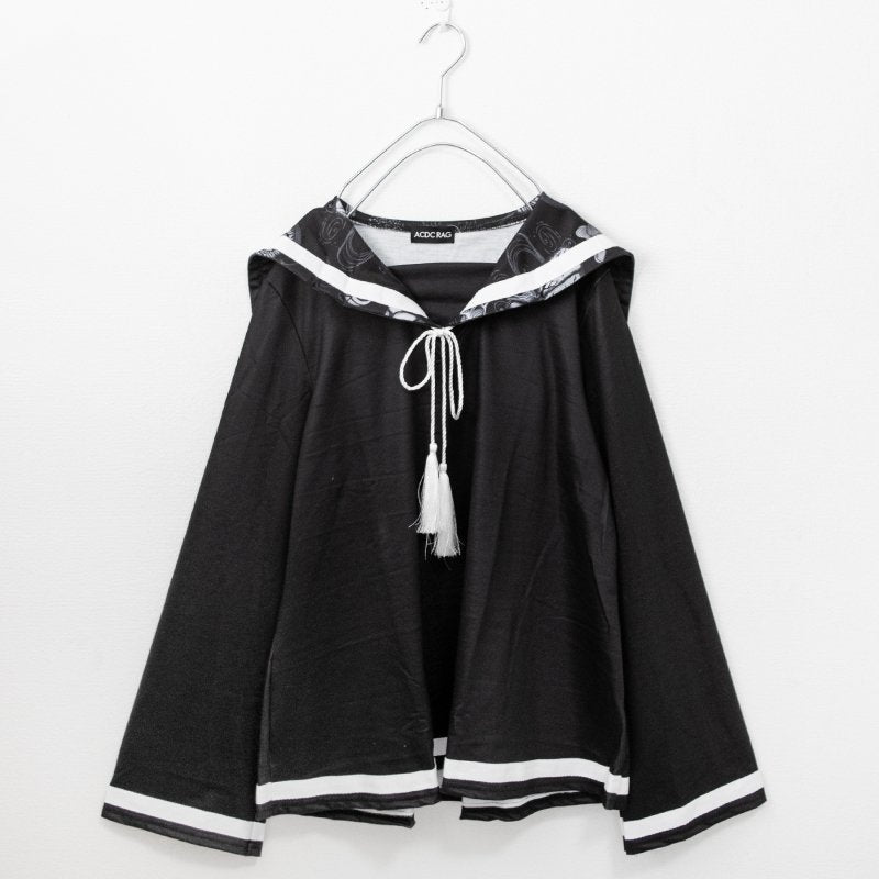 ACDC RAG 貓咪 長袖 水手領 上衣 灰色［特賣］ (RG4349GY)