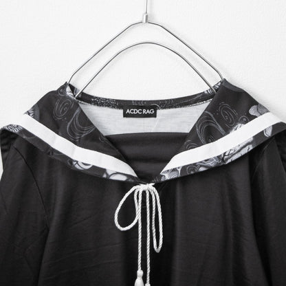 ACDC RAG 貓咪 長袖 水手領 上衣 灰色［特賣］ (RG4349GY)