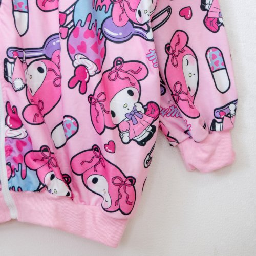 ACDC RAG x Sanrio My Melody 大號長袖拉鍊衛衣 粉色【特價】 (RG4317)