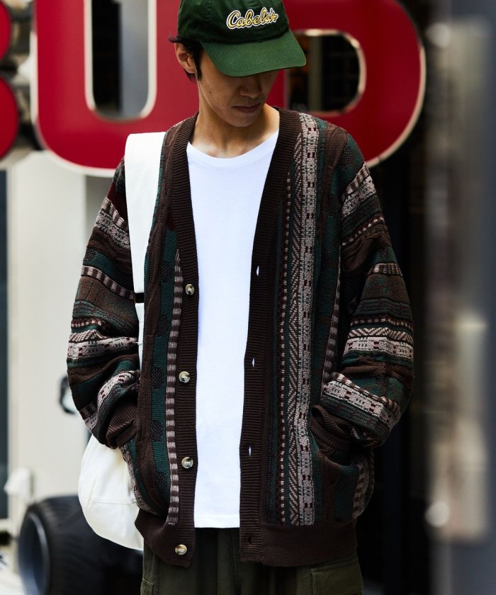 寬鬆款式保暖針織開衫