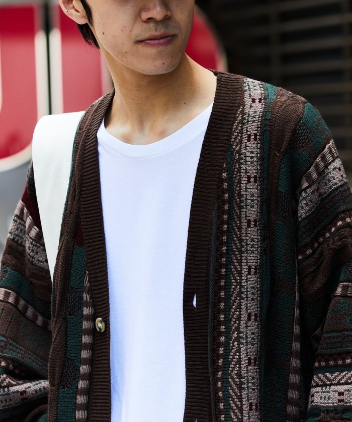 寬鬆款式保暖針織開衫