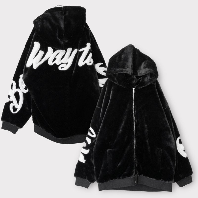 直線圖案標誌夾克 黑色 (CT6978BK)