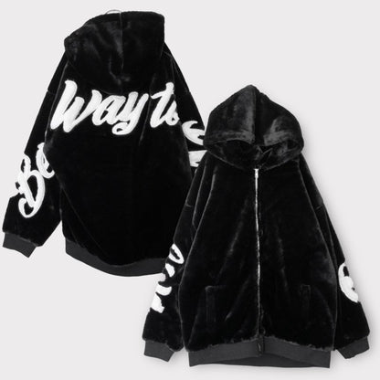 直線圖案標誌夾克 黑色 (CT6978BK)