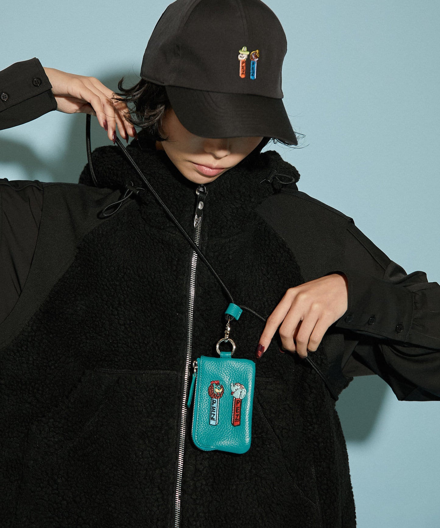 【PEZ(佩茲) ×ear】有・牛皮手機掛繩肩帶