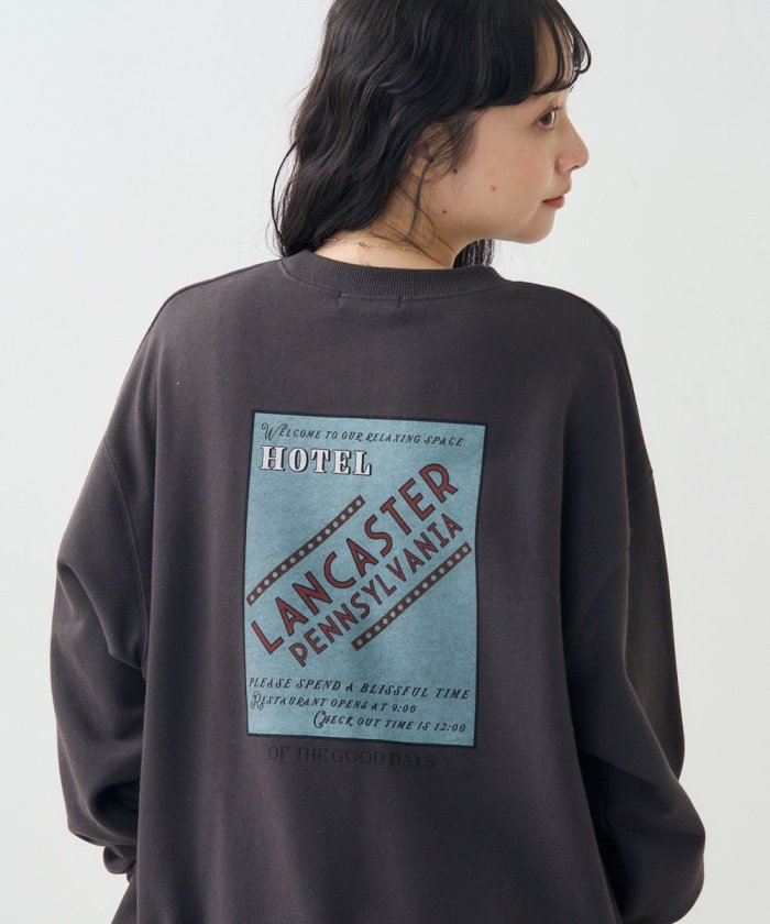 Vintage Hotel 背面印花 套頭衫