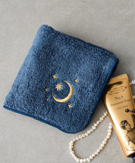 太陽和月亮 刺繡毛巾手帕