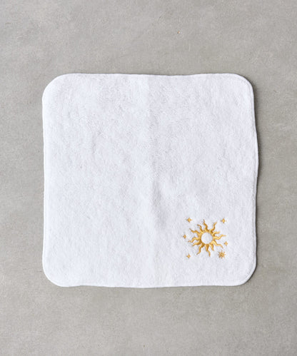 太陽和月亮 刺繡毛巾手帕