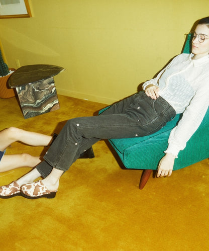 聯名喇叭牛仔褲