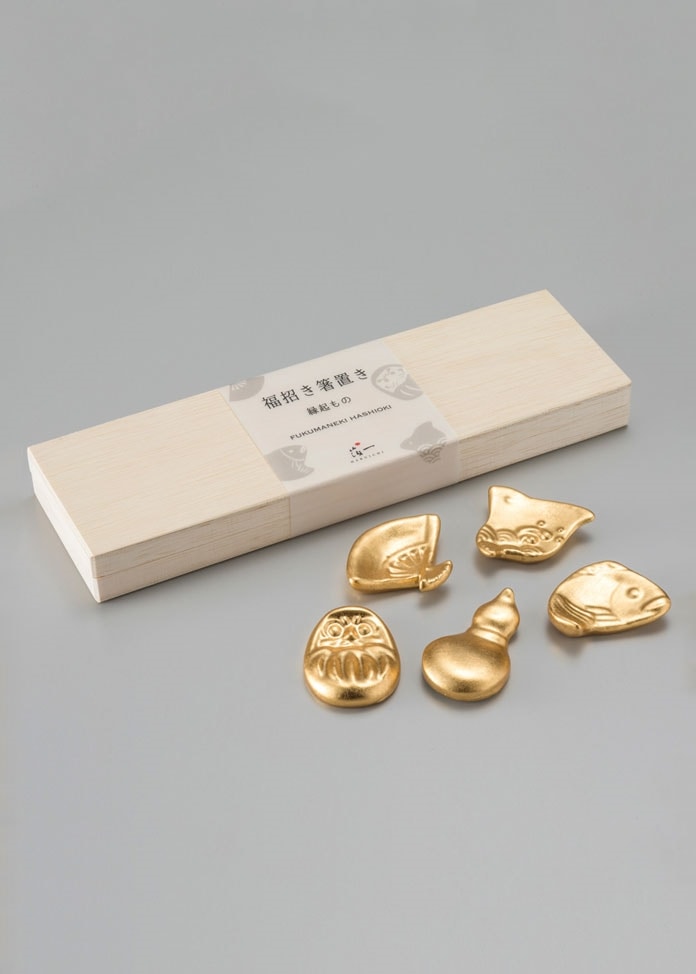 金沢箔 福招き筷子架套裝 福氣之物