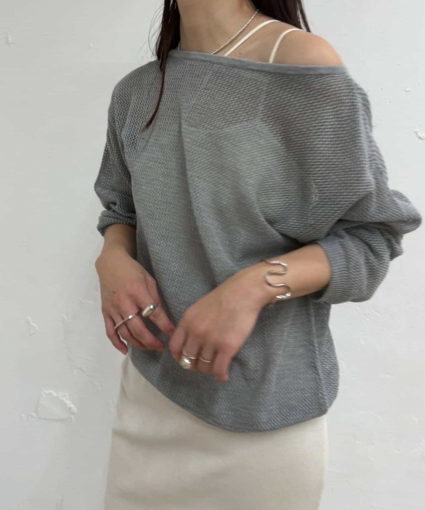 2WAY網眼針織開衫