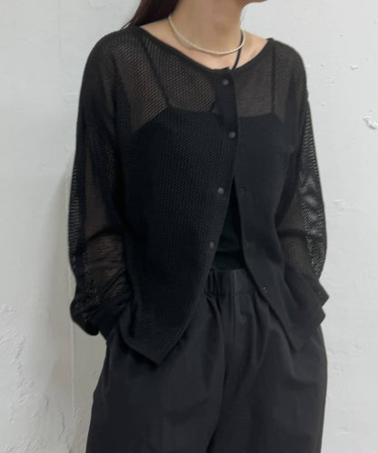 2WAY網眼針織開衫