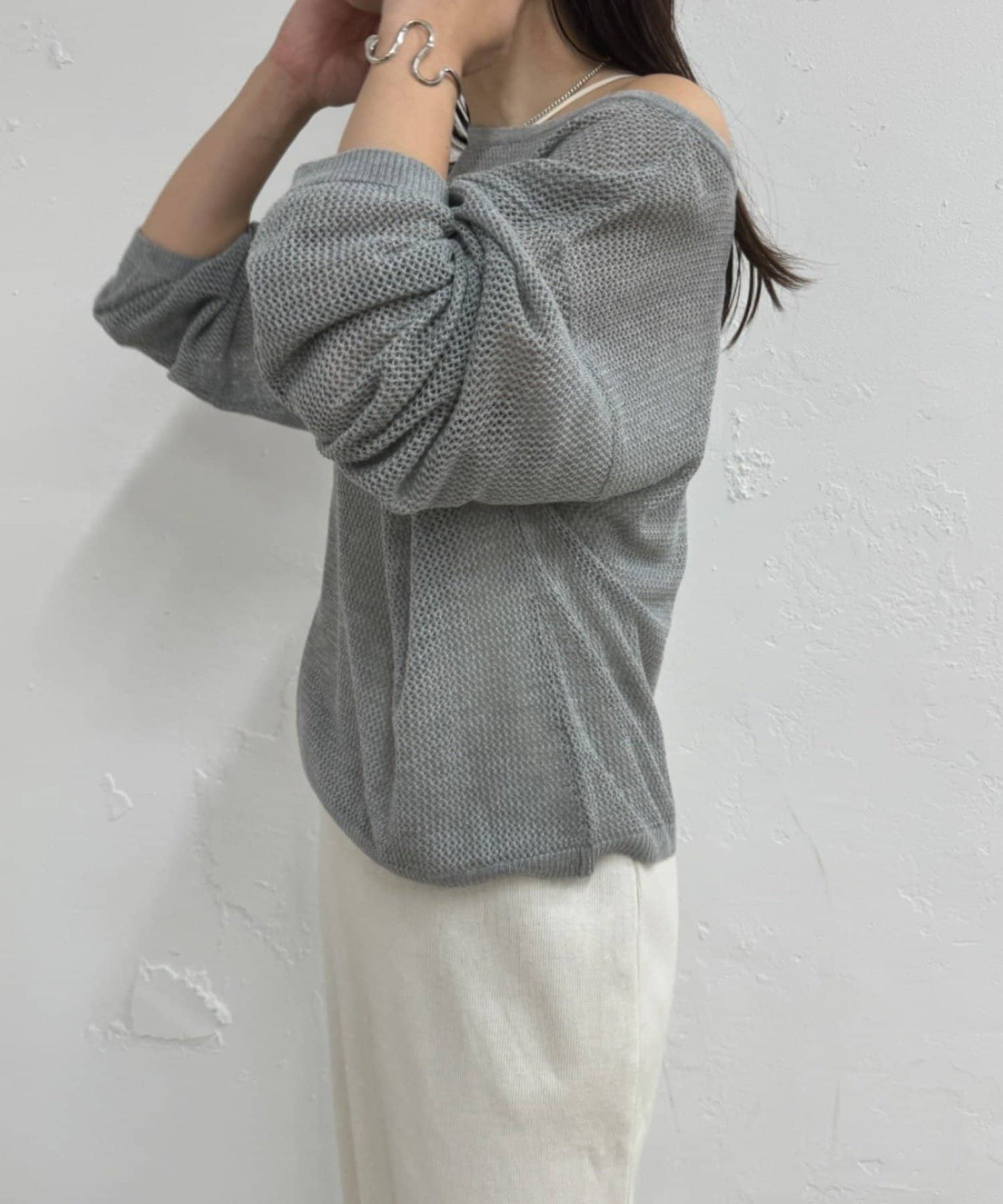 2WAY網眼針織開衫