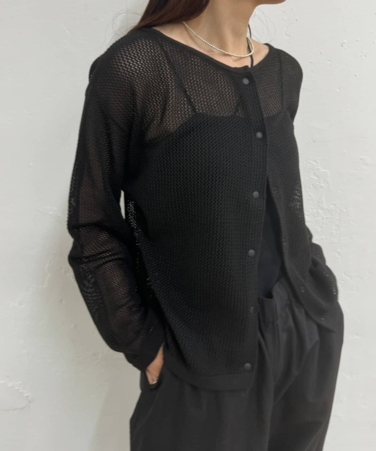 2WAY網眼針織開衫